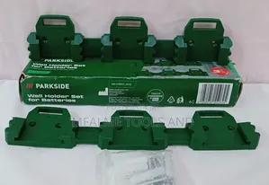 Brand New Parkside Wall Holder Set for Batteries