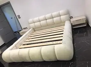 5x6 Cream Bubble Tufted Bed Frame: Payment on Delivery