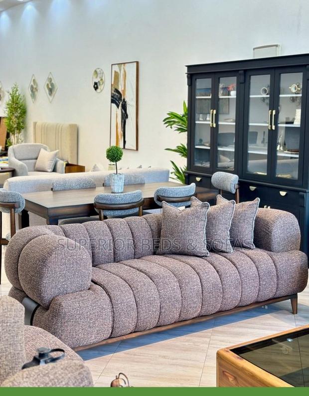 Grey Trendy 3-Seater Bubble Sofa: Payment on Delivery