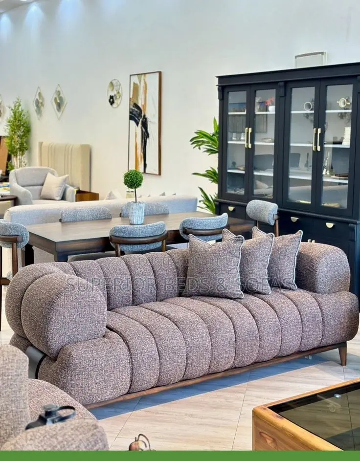 Grey Trendy 3-Seater Bubble Sofa: Payment on Delivery