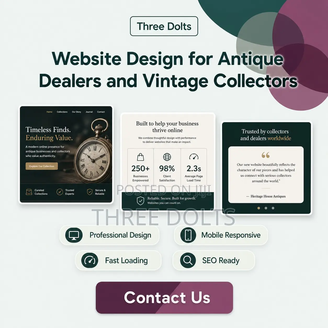 Website Design for Antique Dealers and Vintage Collectors