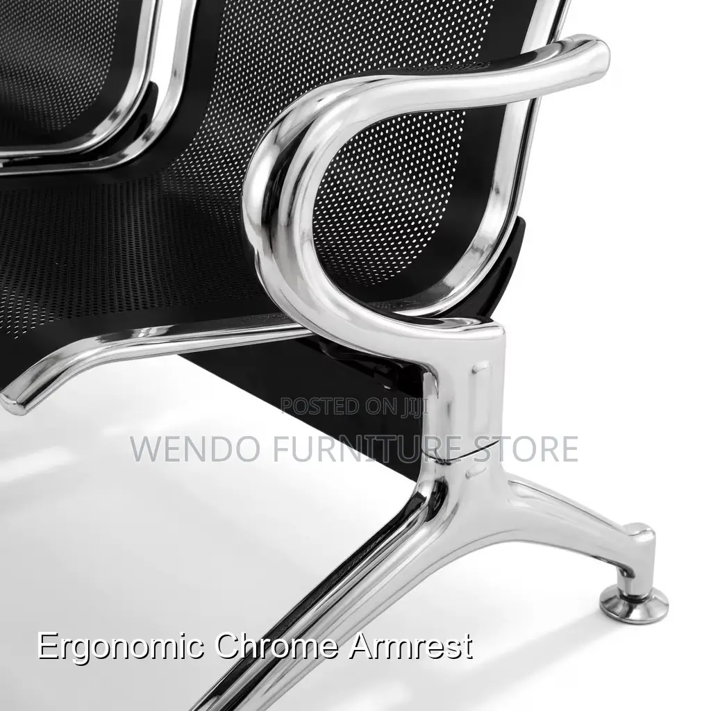 Office Benches; Three Seaters Metallic Front Office Bench for Visitors