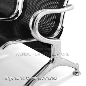 Office Benches; Three Seaters Metallic Front Office Bench for Visitors