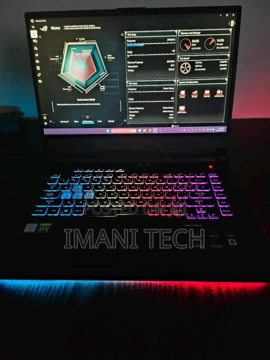 Laptop Asus ROG Strix G15 G512 16GB Intel Core i7 SSD 512GB