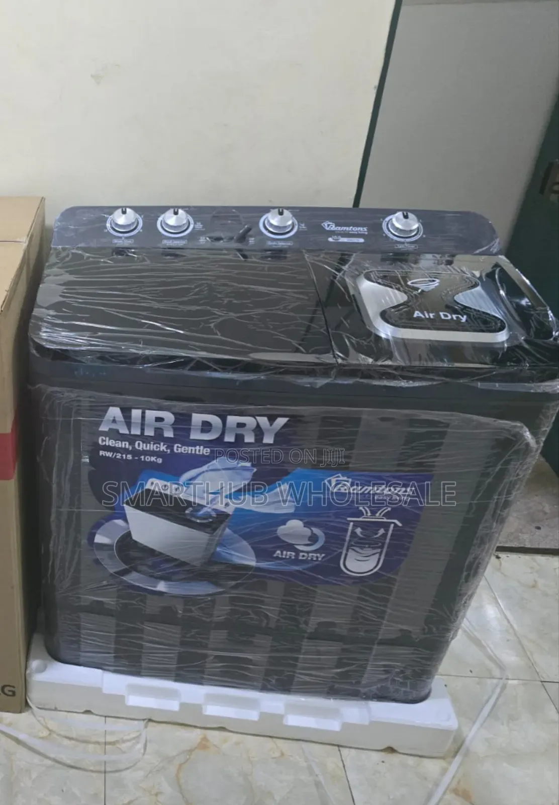 Ramtons 
Black Ramtons 15kgs Top Load Twin Tub Washing Machines