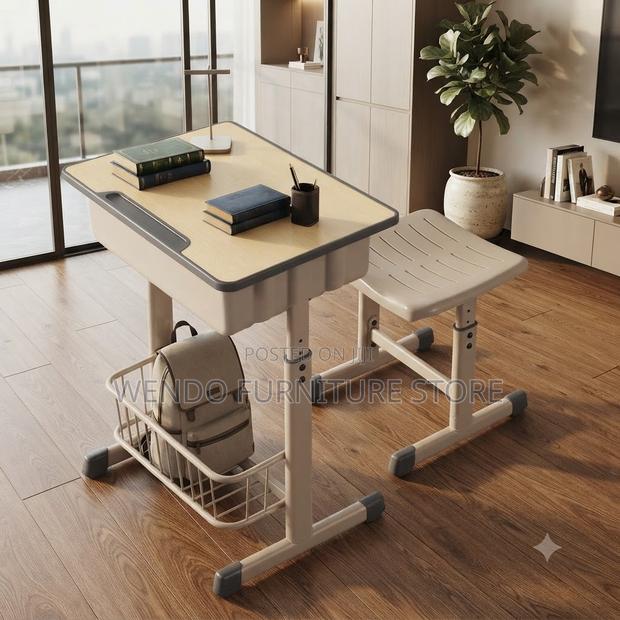 Home Desk; Adjustable Home School Desk Chair Set for Learners - thumbnail 2
