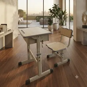 Home Desk; Adjustable Home School Desk Chair Set for Learners