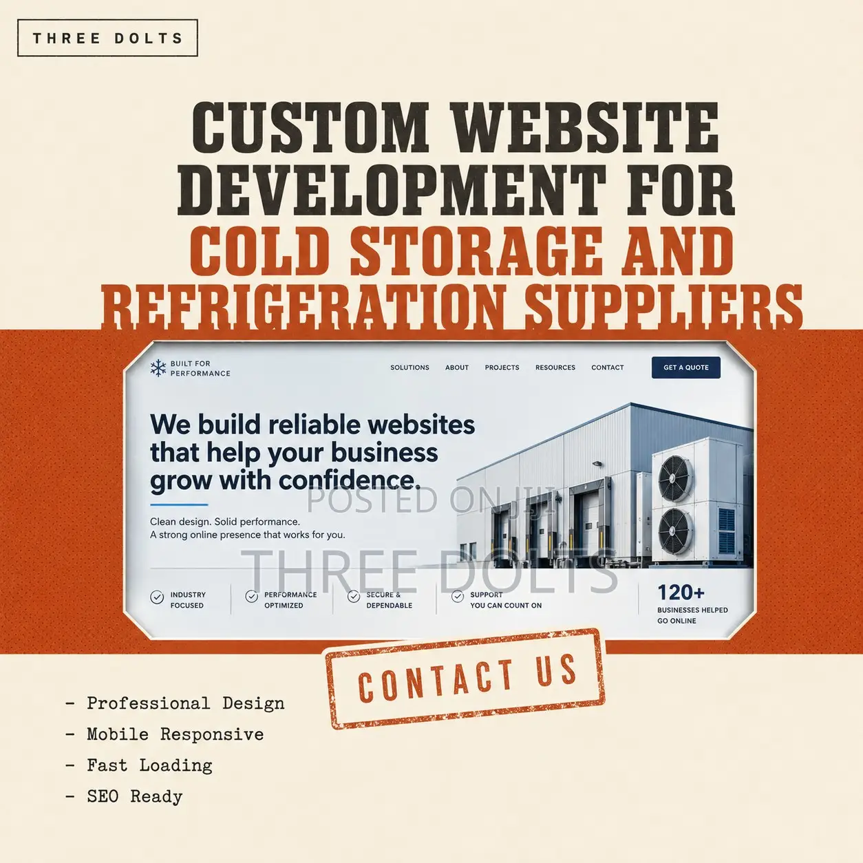 Website Development for Cold Storage and Refrigeration Suppliers