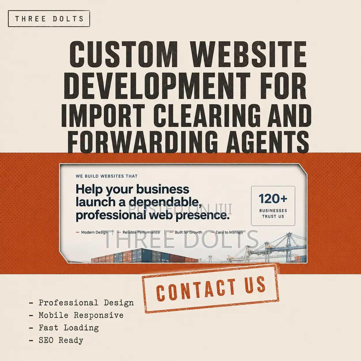 Custom Website Development for Import Clearing and Forwarding Agents