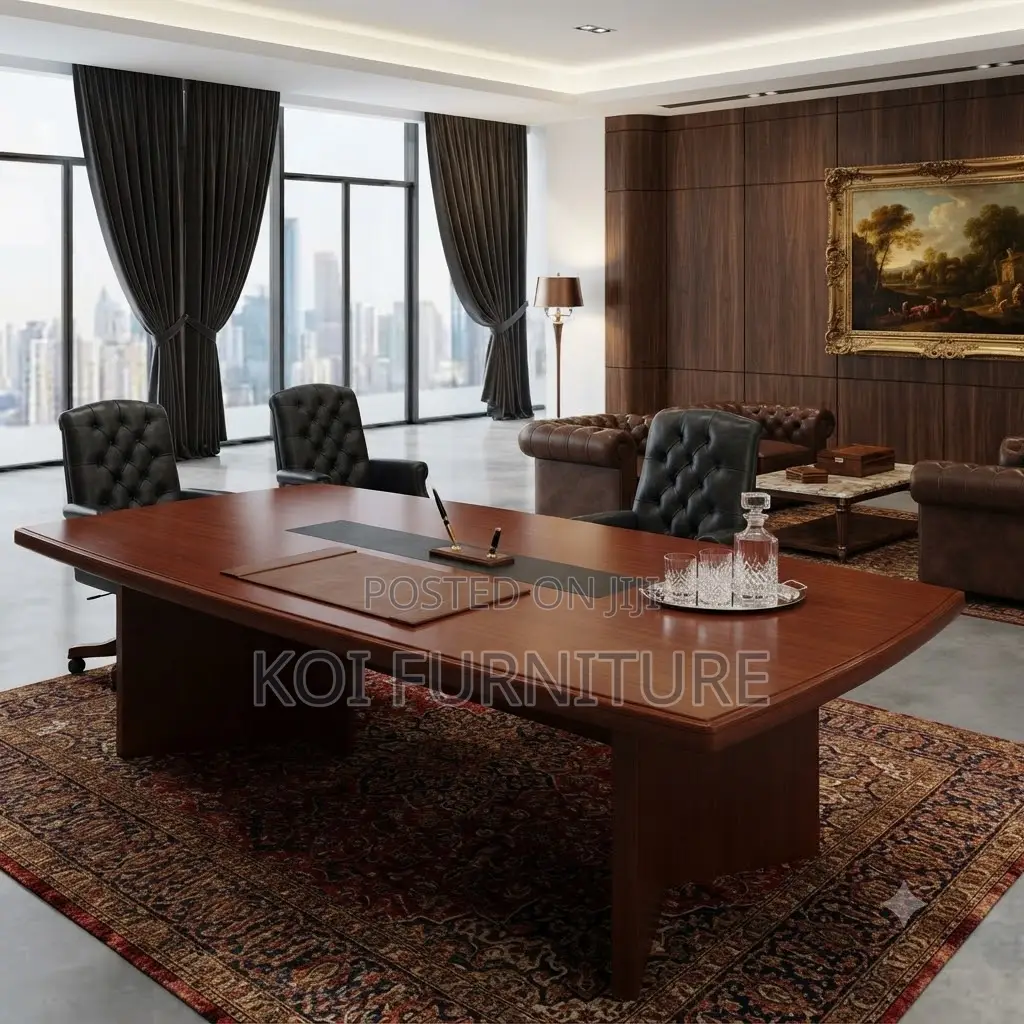 Boardroom Table; 3 Meters Executive Staff Mahogany Boardroom Table