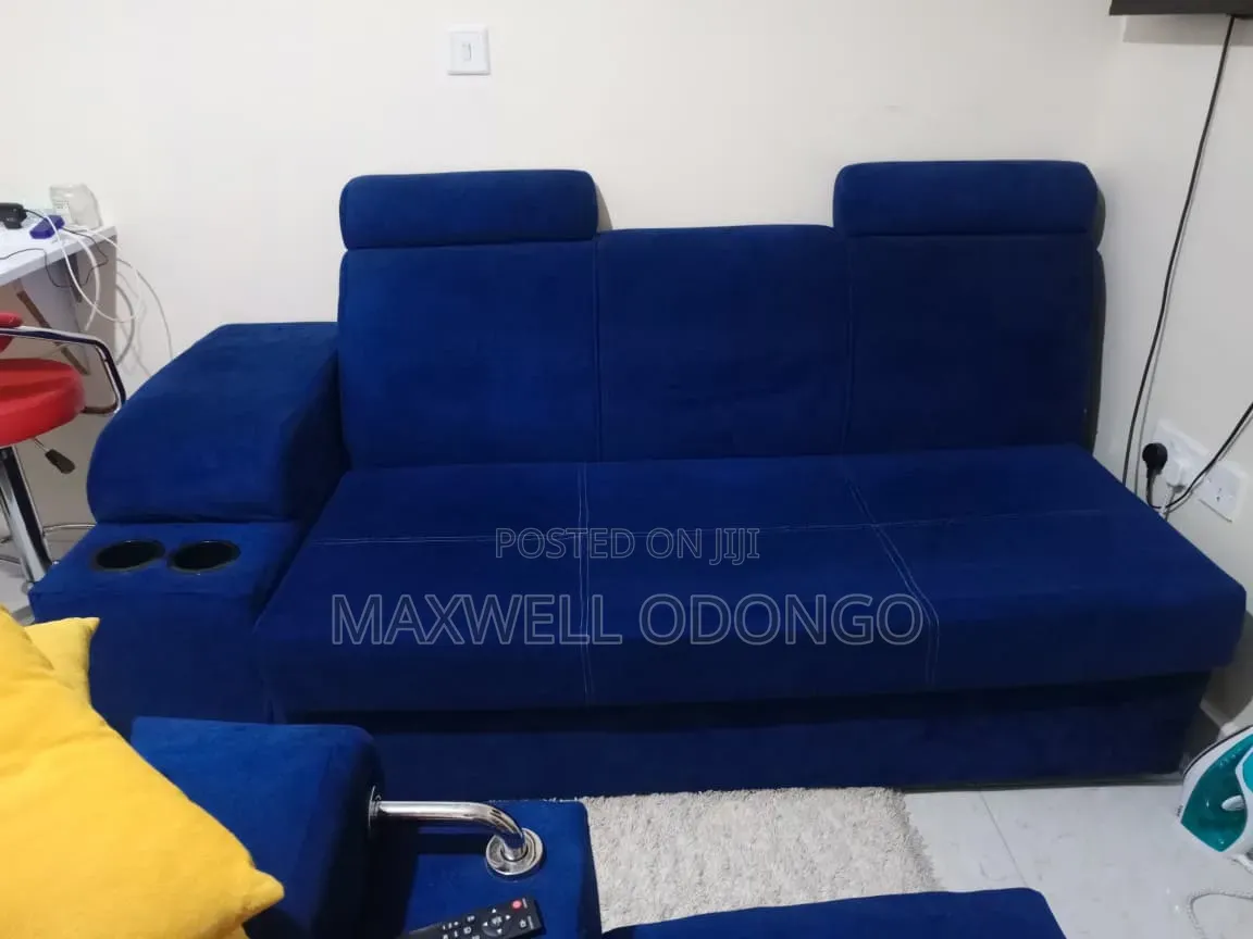 L Sofa 6 Seater With Pouffe