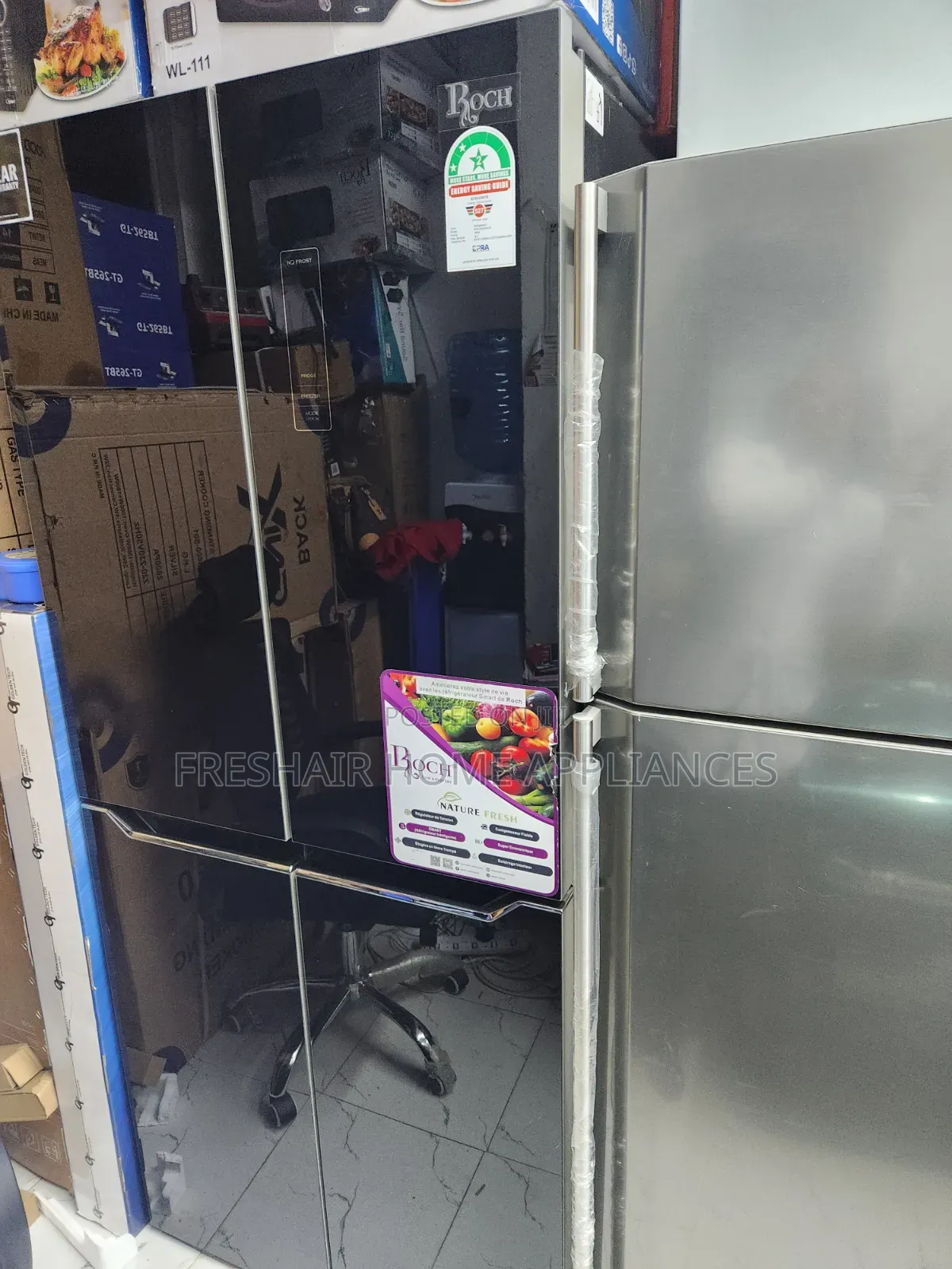4 Door Fridge Black in Color