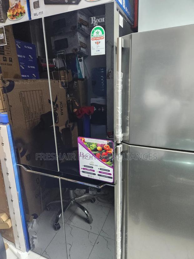 4 Door Fridge Black in Color - thumbnail 3
