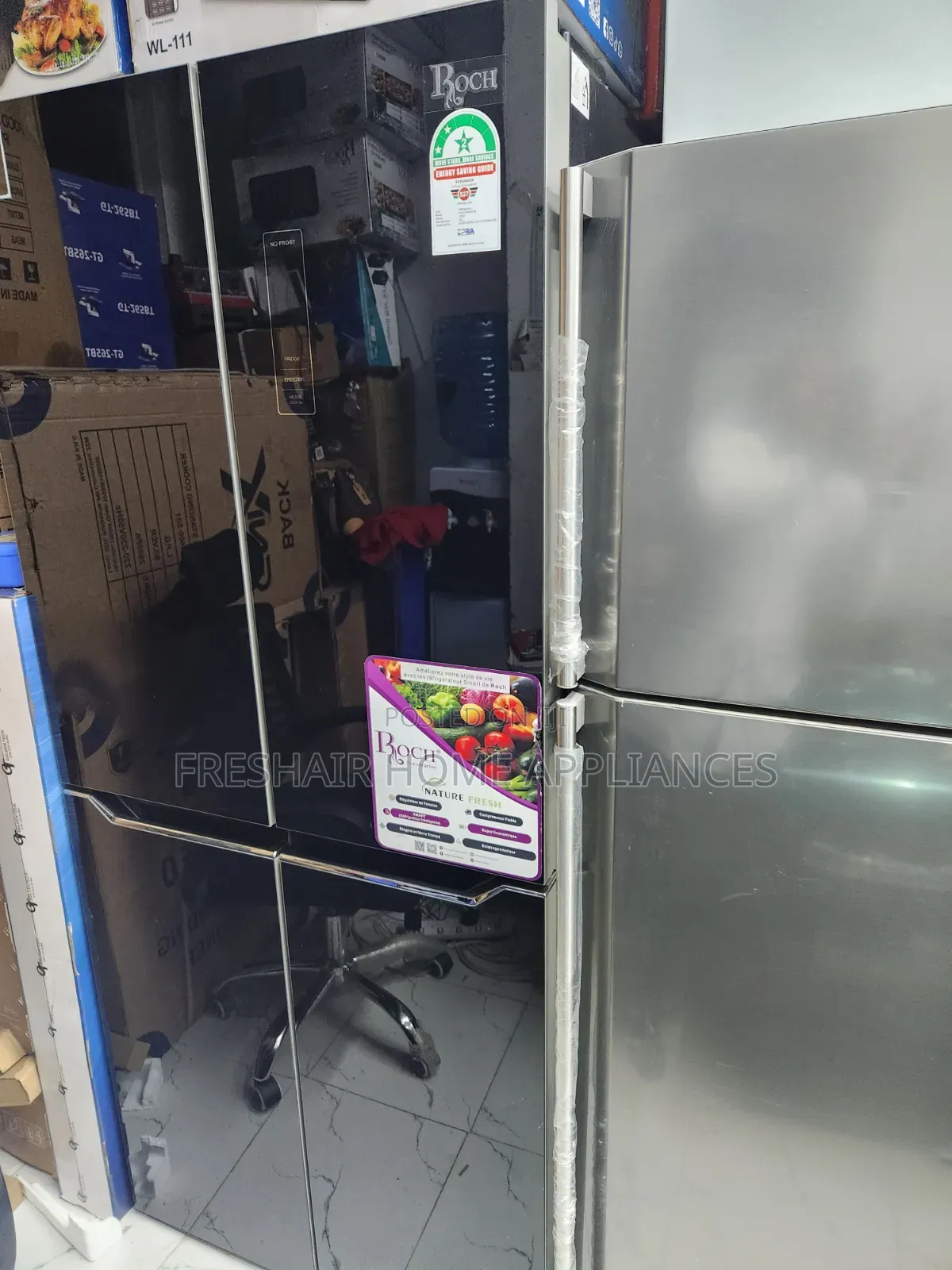 4 Door Fridge Black in Color