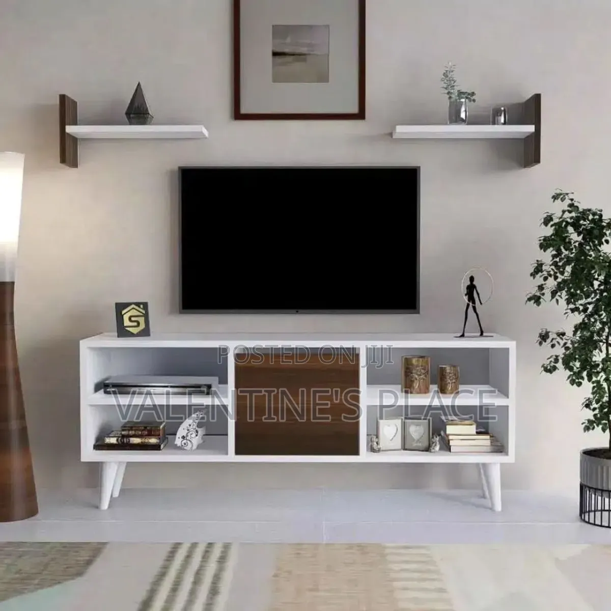 4FT Wooden TV Stand – Modern Design With Storage
