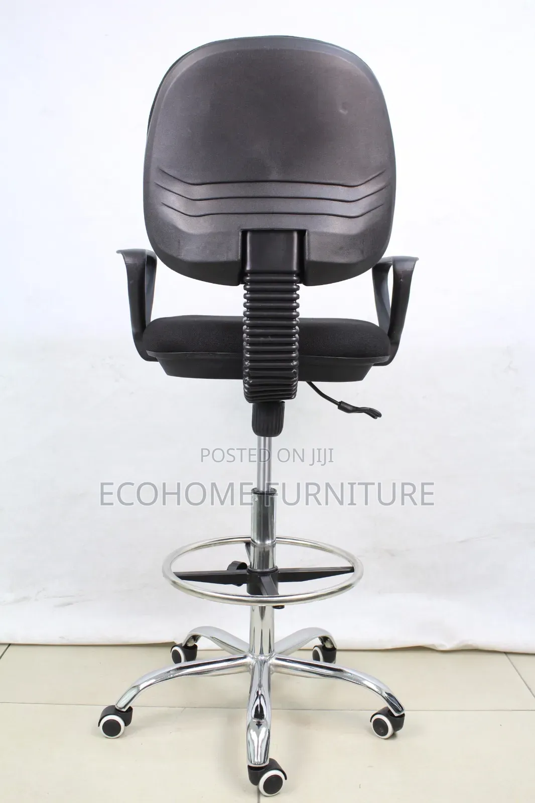 Adjustable Drafting Office Chair With Foot Ring Wheels
