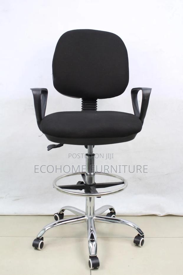 Adjustable Drafting Office Chair With Foot Ring Wheels