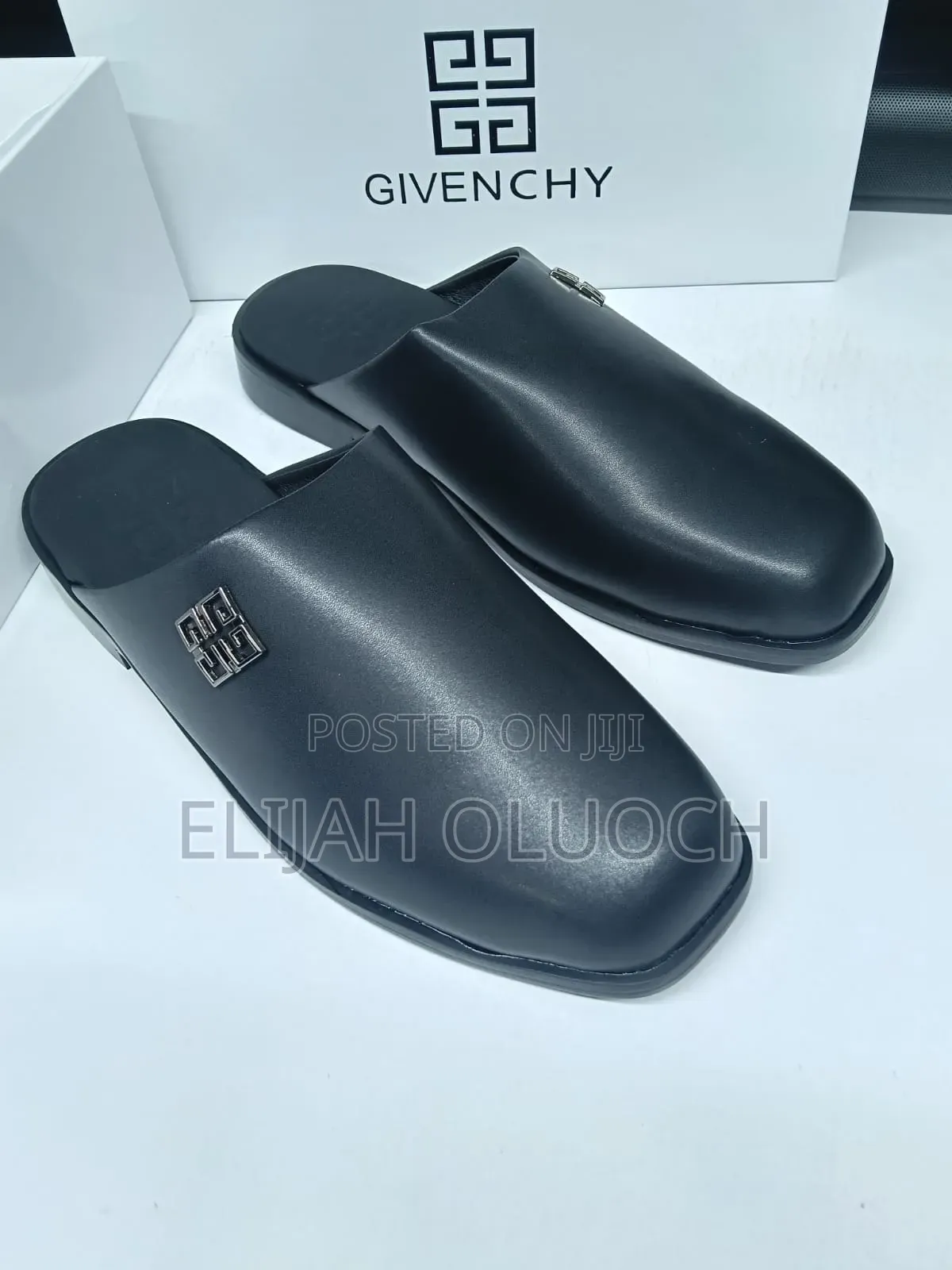 GIVENCHY BLACK___Leather_ _Mules_Sizes* ; 39,40, 41, 42,43, 44, 45