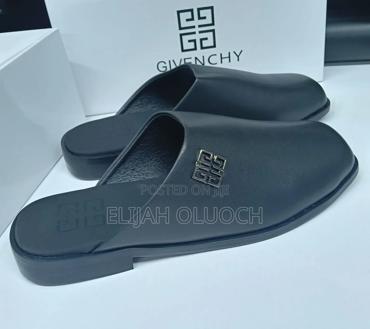 GIVENCHY BLACK___Leather_ _Mules_Sizes* ; 39,40, 41, 42,43, 44, 45