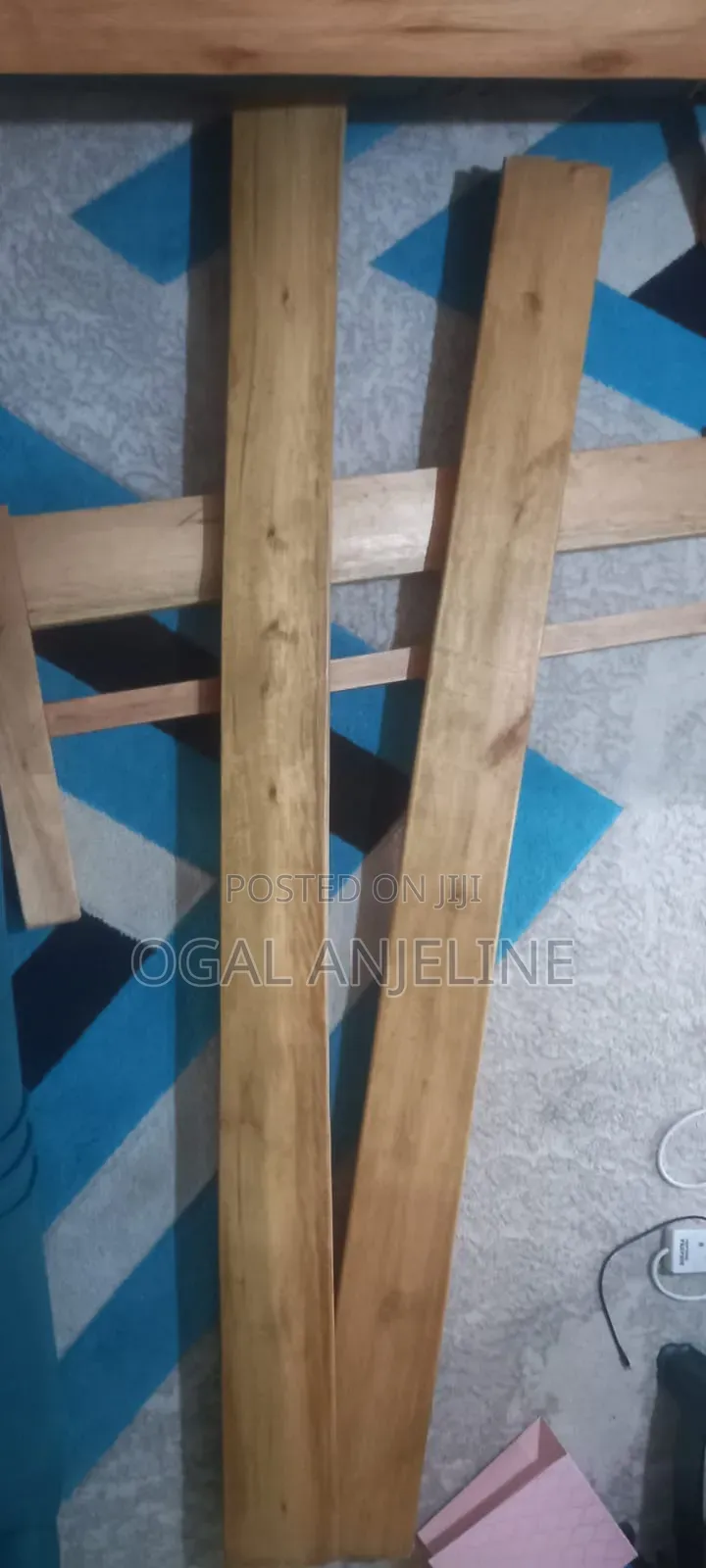 Strong, Mint, Wooden 3.5 by 6 Bed Frames Complete With Slab