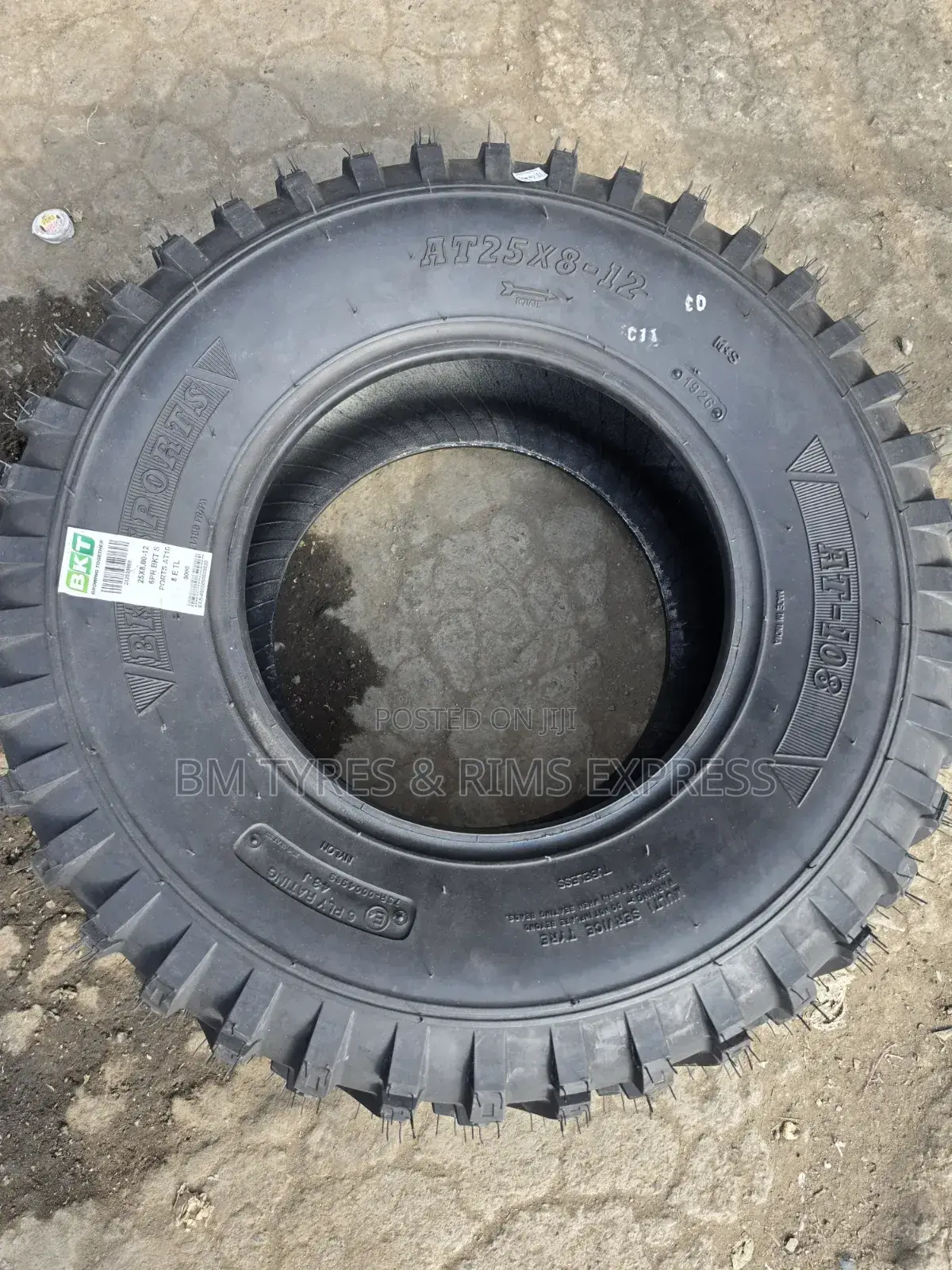 25 X8-12 BKT Tires (Atv/ Utv. (All Terrain)