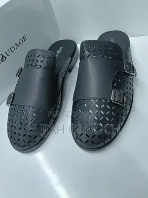 DEAUDAGE Double_monk Strap BLACK Leather_mules_