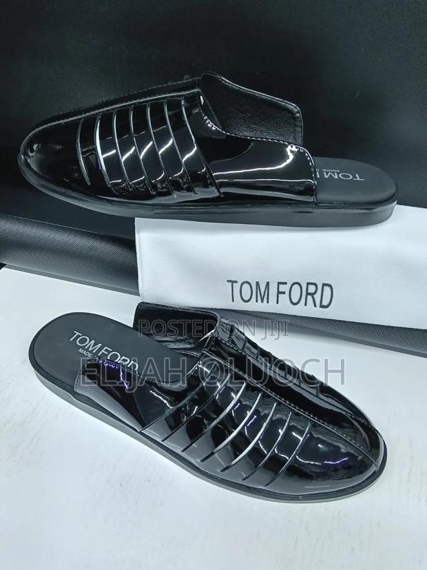 TOM FORD*_BLACK _Patent_ _Leather_ _Mules