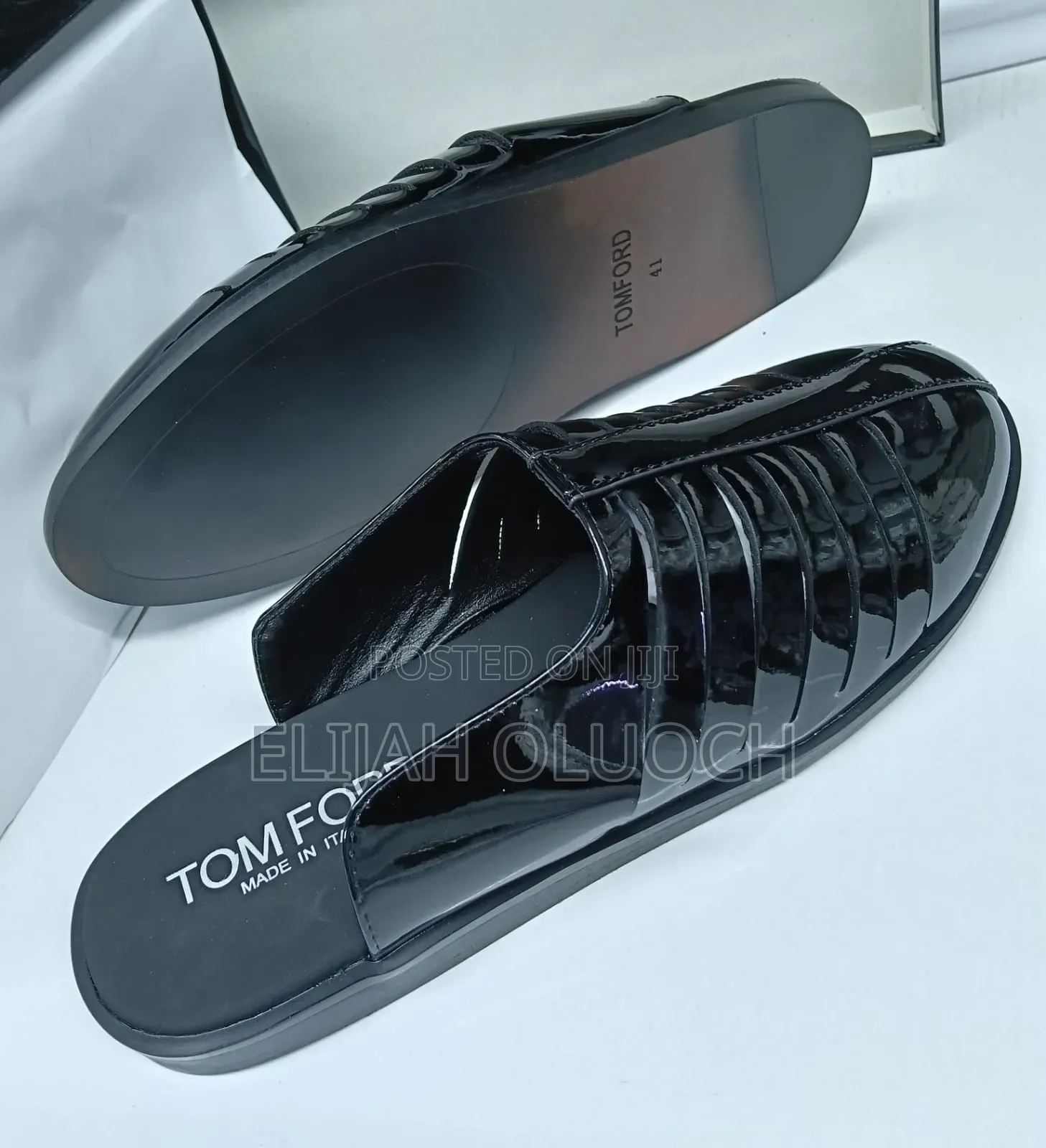 TOM FORD*_BLACK _Patent_ _Leather_ _Mules