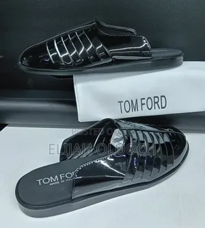 TOM FORD*_BLACK _Patent_ _Leather_ _Mules
