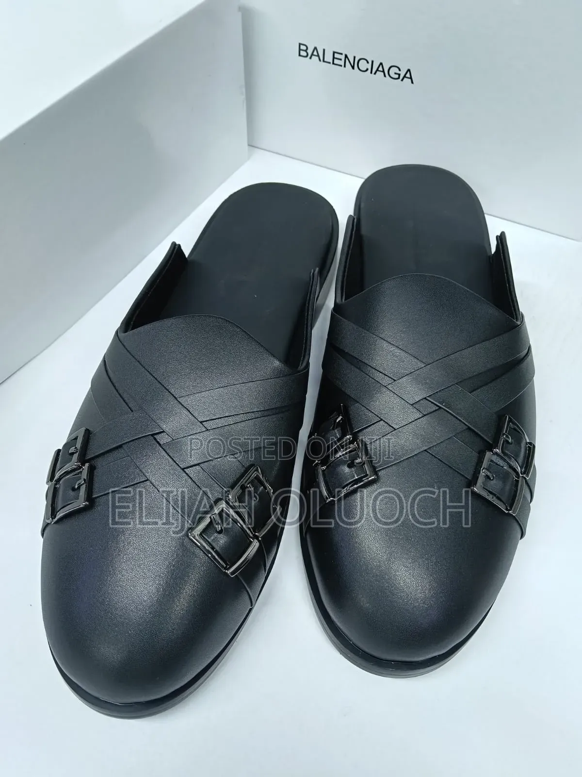 BALENCIAGA_BLACK__ _Leather_ _Mules