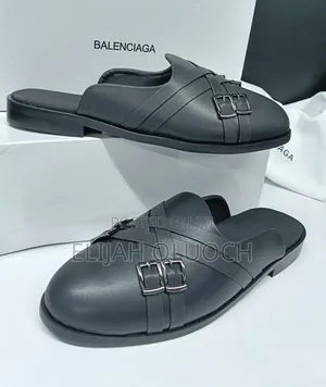 BALENCIAGA_BLACK__ _Leather_ _Mules