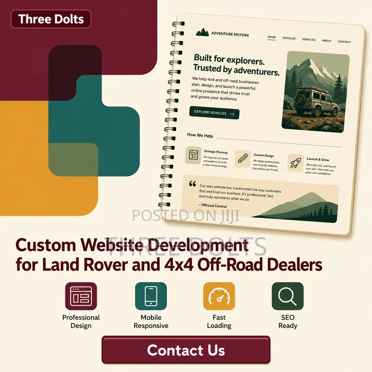 Custom Website Development for Land Rover and 4x4 Off-Road Dealers