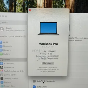Laptop Apple MacBook Pro 2020 M1 16GB Apple M1 SSD 512GB