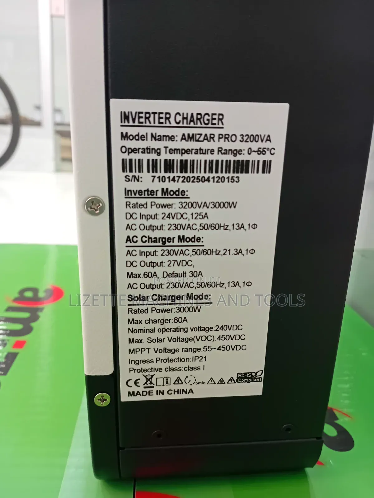 Amizar 3.2kva Hybrid Inverter 24V