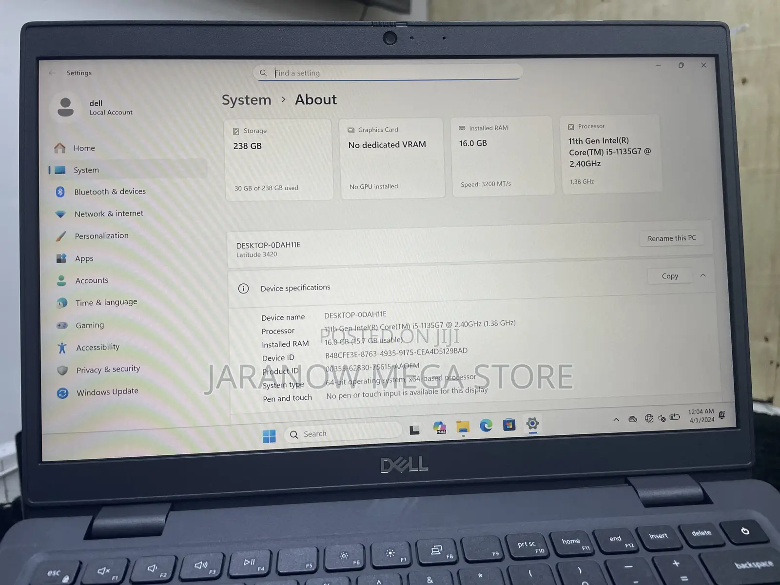 Laptop Dell Latitude 3420 16GB Intel Core i5 SSD 512GB