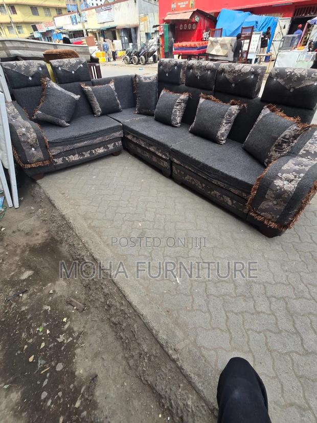 L Shape 7 Seater Sofa Set for Sale - thumbnail 2