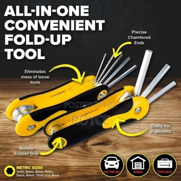 Folding Hex Key Set-8pc - thumbnail 3