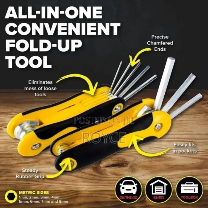 Folding Hex Key Set-8pc