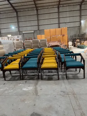 Upholstered/Wooden Metallic Club Chairs /Comfort