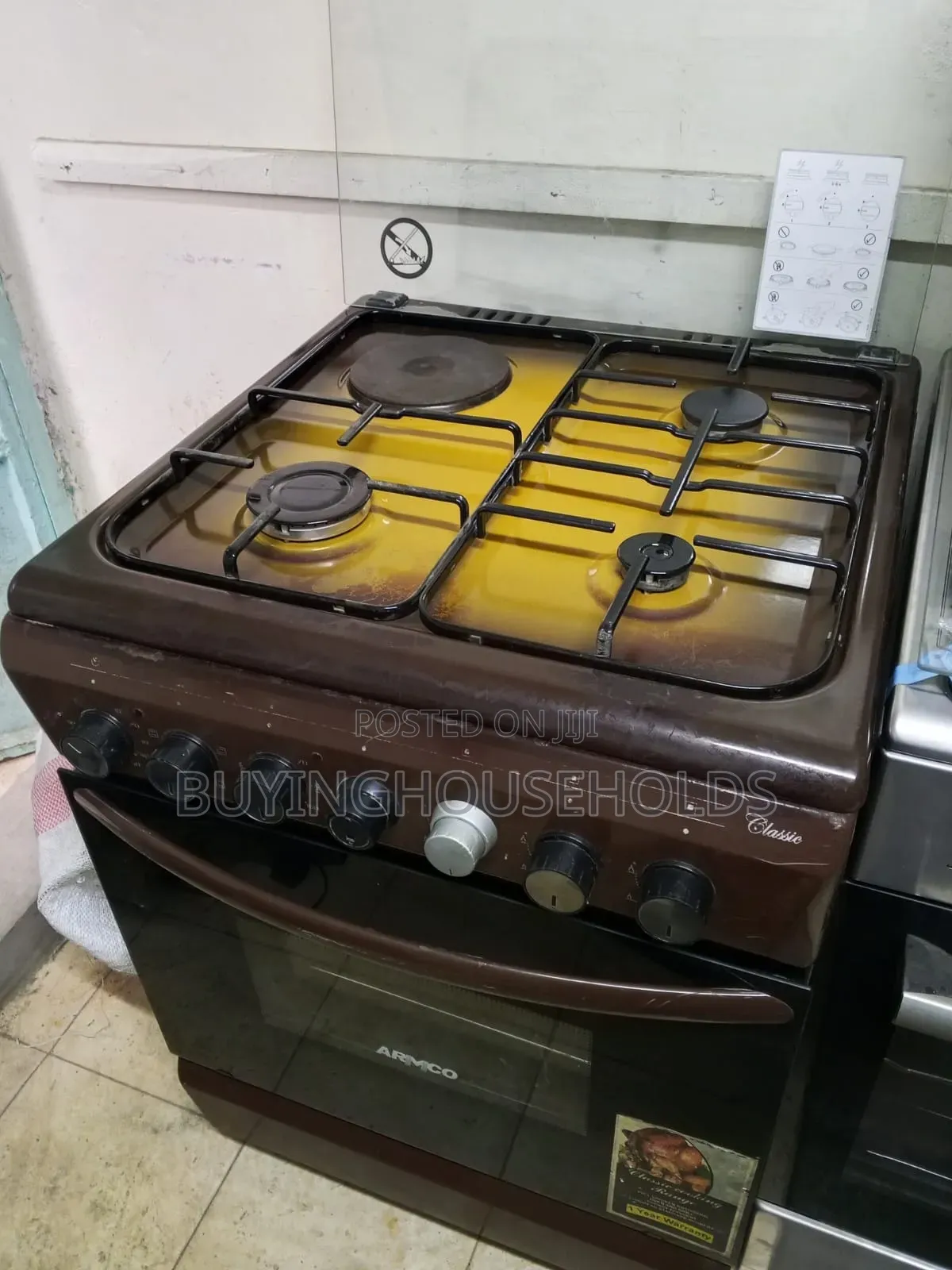 Armco 60x60 Cooker 3gas+1electric