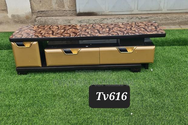 Modern Marble-Top TV Console - thumbnail 2