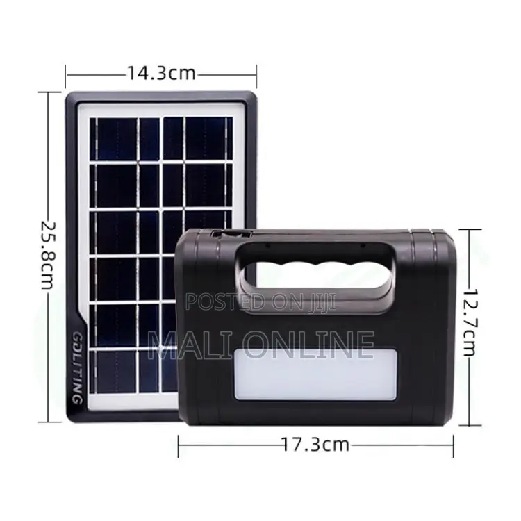 Solar Lighting Kit 3 LED Bulbs 6V 3.5W Panel 4000mAh Battery 8-10h