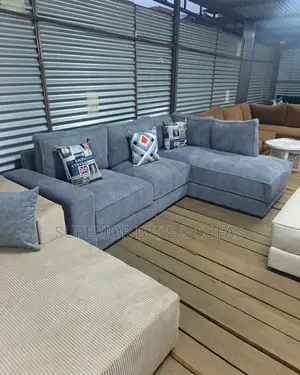 5 Seater Grey L-Shaped Sofa: Nairobi Hot Deals