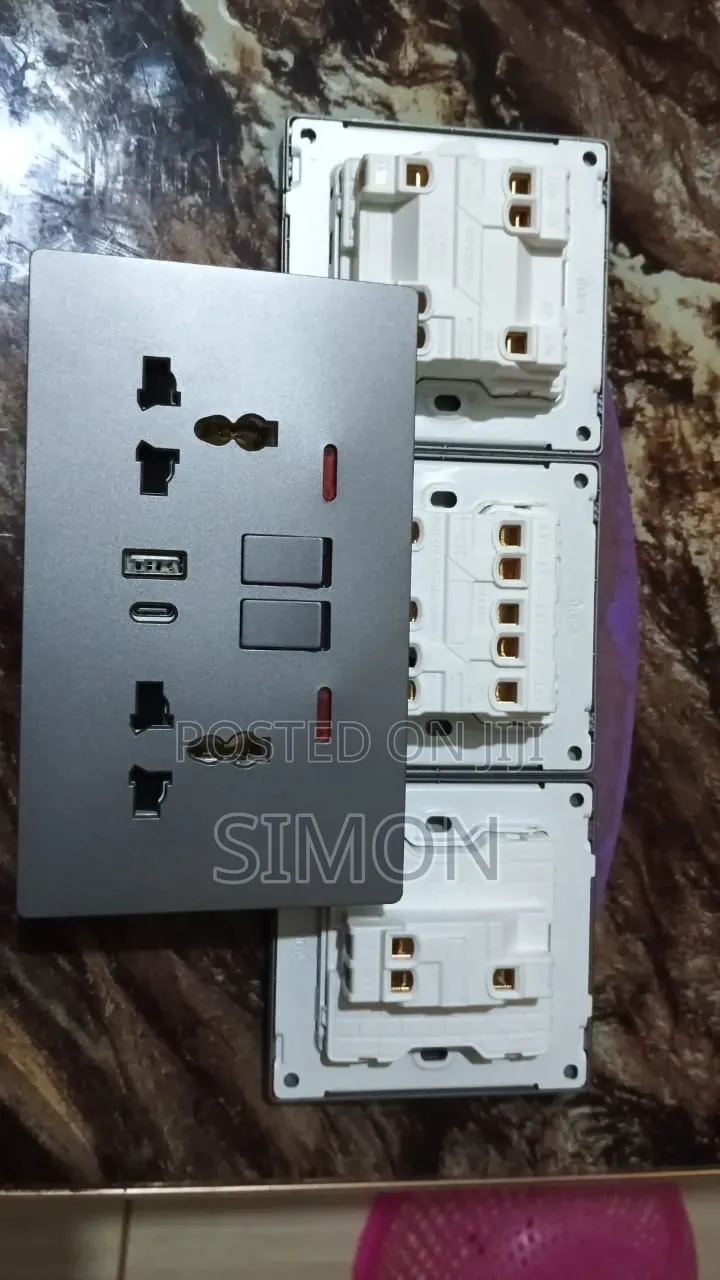 Home Fittings With Switches and Socket and Smart Switches
