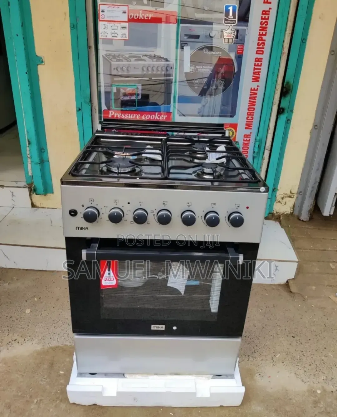 Mika Cooker 60 X 60 Gas + 1 Rapid Hot Plate 4 Function Electric Oven