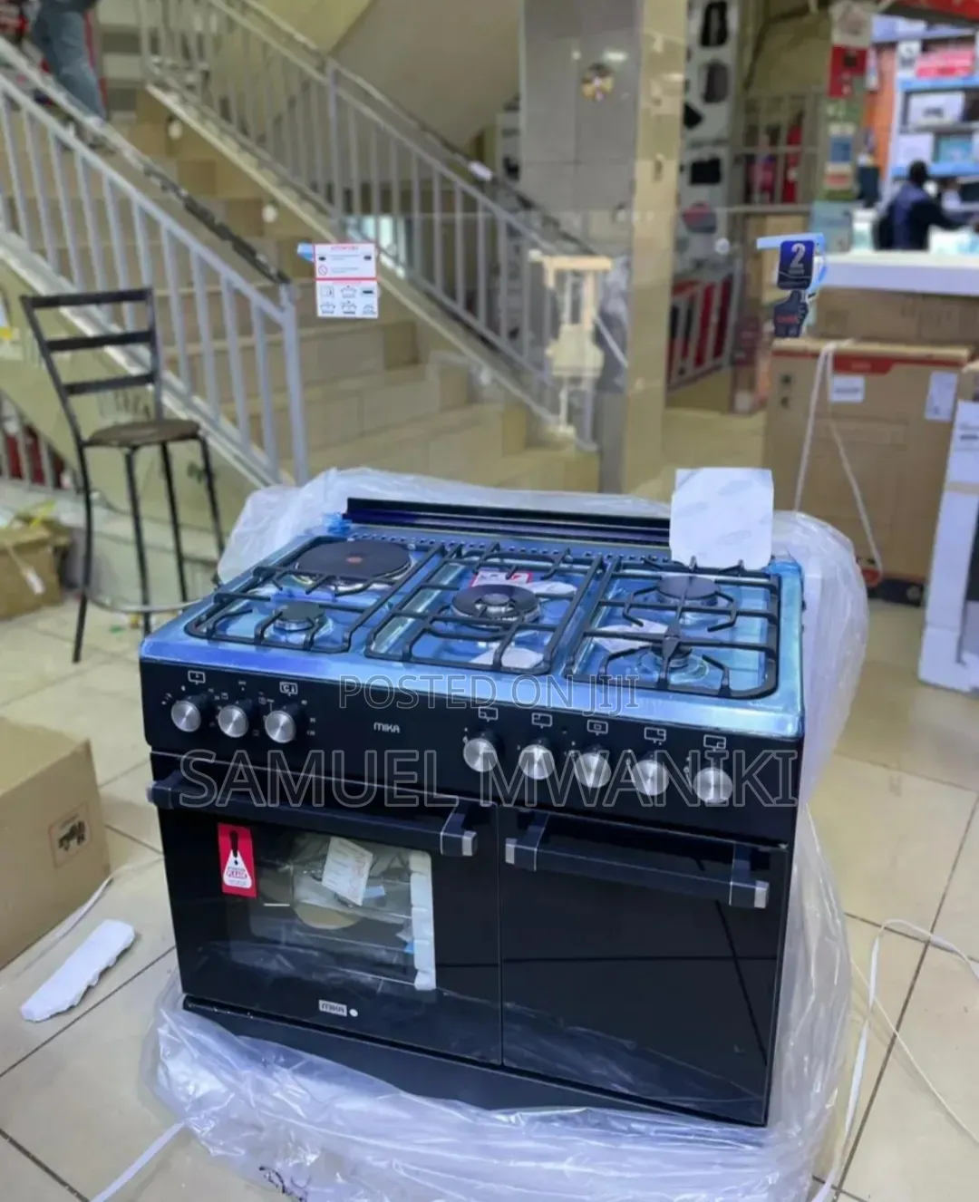 Mika Cooker 90 Cm X 60 Cm 4 Gas Pool Jet (1 Wok) + Hotplate