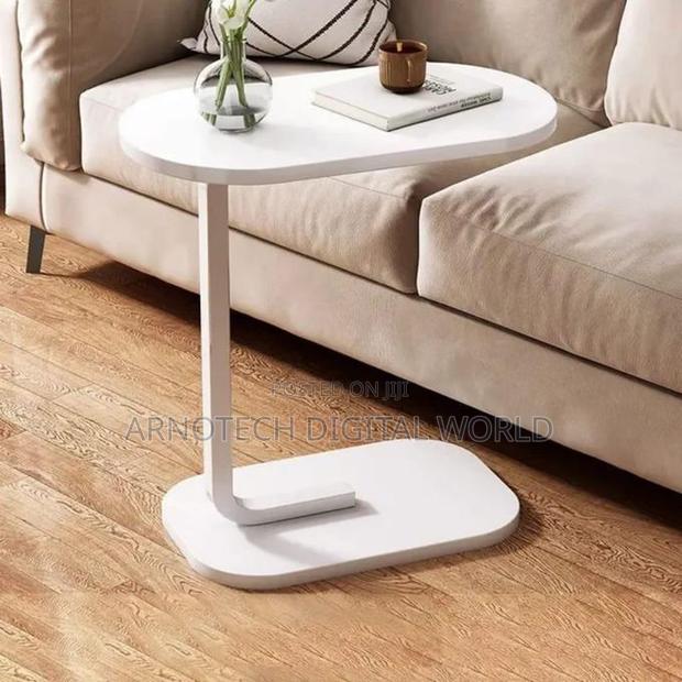 C-Shaped Side Stool/Table – Modern Multipurpose Sofa Side Table - main view
