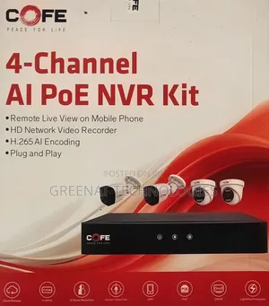 COFE 4-Channel AI PoE NVR Kit 3MP Camera
