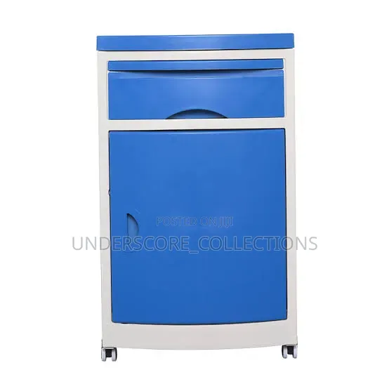 Blue and White Hospital Bedside Cabinet