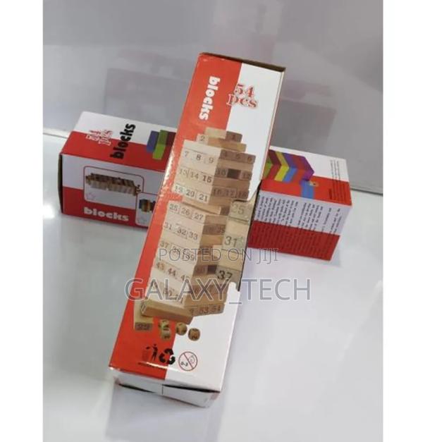 54pcs Wooden Block Tower Jenga-Style Game